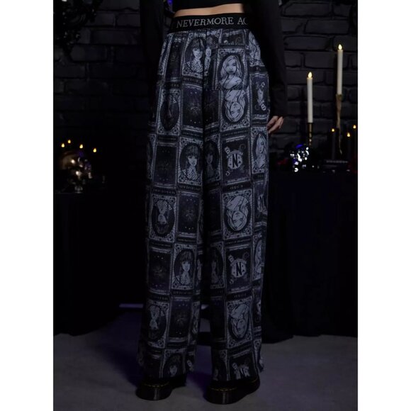 Wednesday Character Tarot Card Pajama Pants Juniors SMALL New - Picture 2 of 5